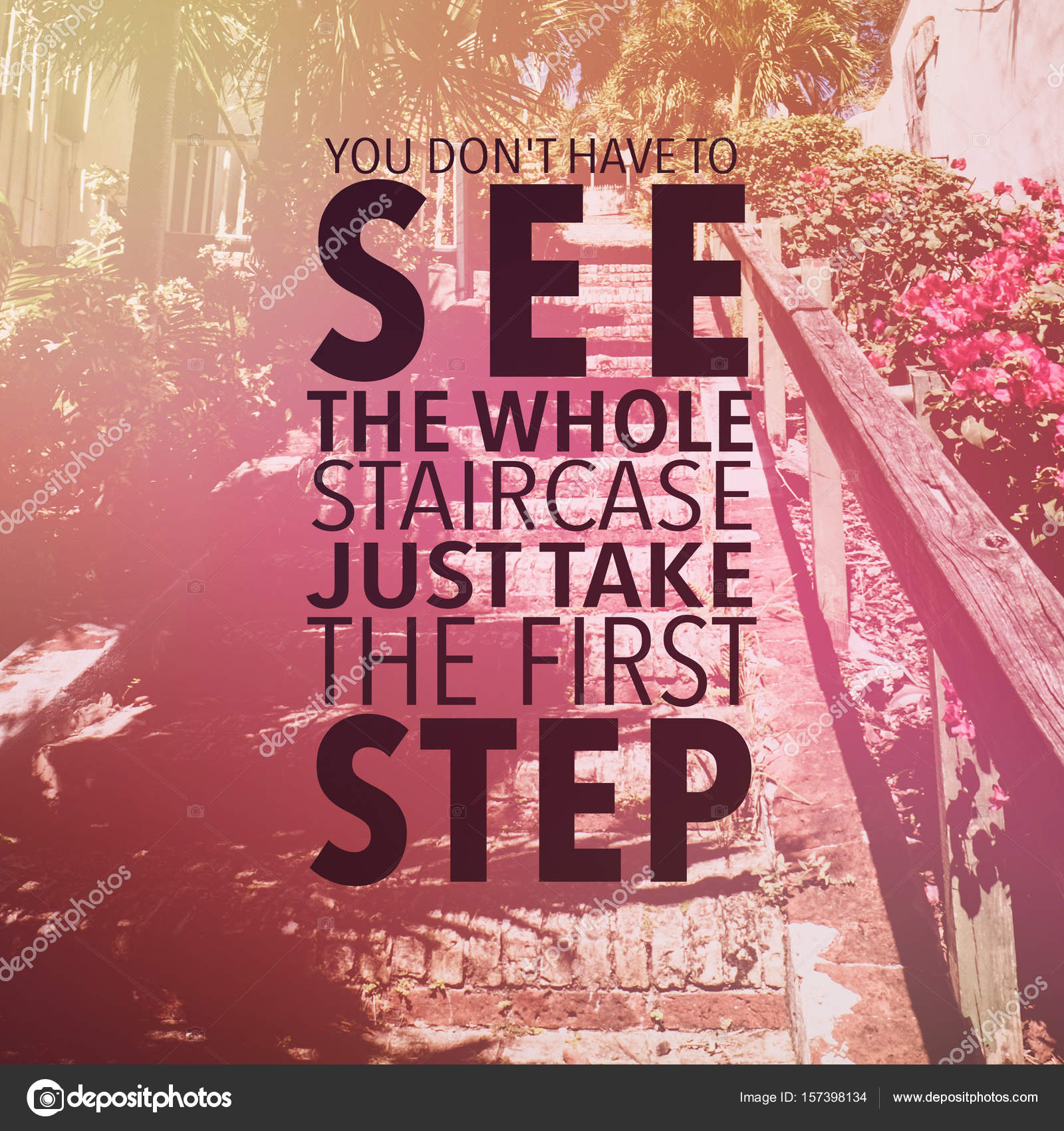 Cita tipográfica inspiradora en una fotografía — Foto de stock #157398134 ©  Capdesign, image size:1600x1700