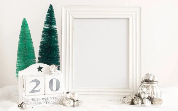 Décembre Date Calendrier Pour Noël Affiche Nombre Nuits Jours Jusqu — Photo