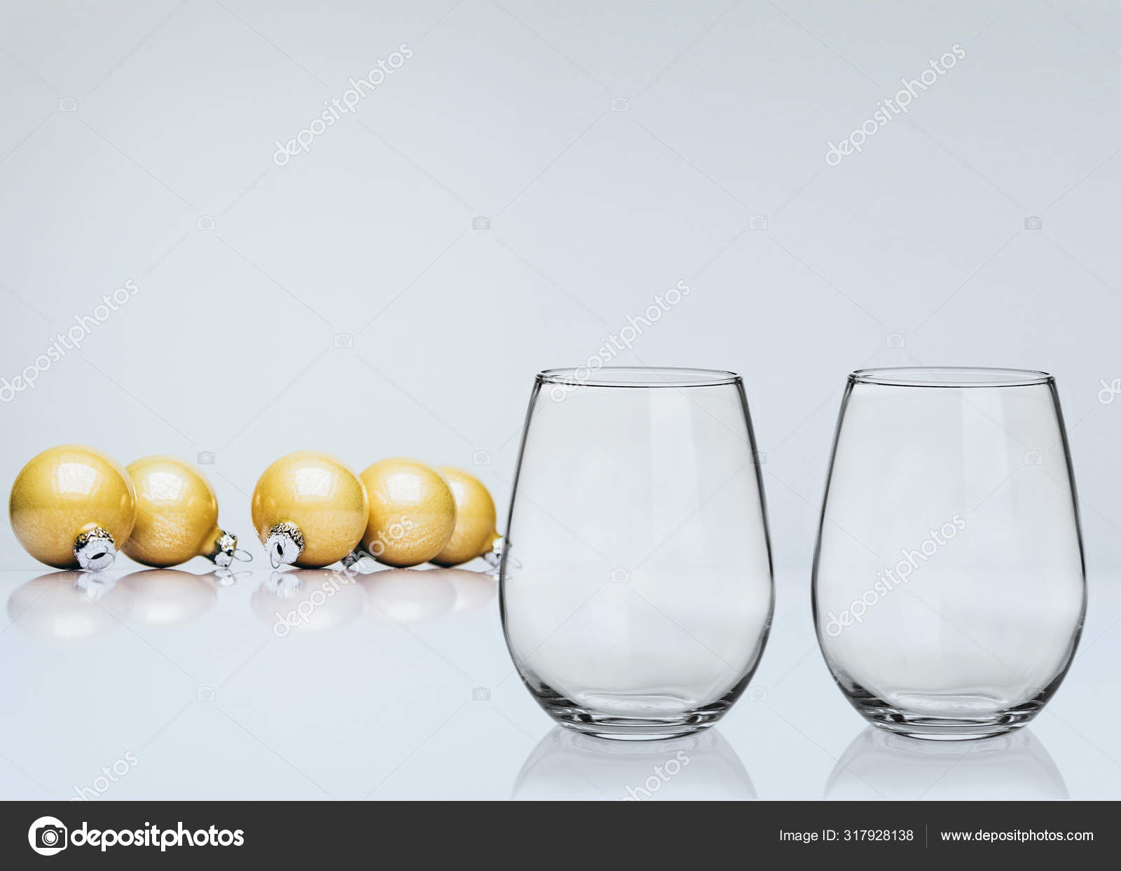 Download Christmas Stemless Wine Glass Mockup Stock Photo By C Capdesign 317928138
