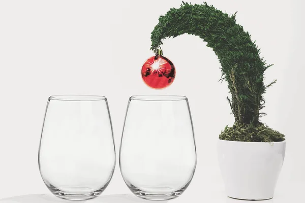 Рождественский стакан без стебля — стоковое фото