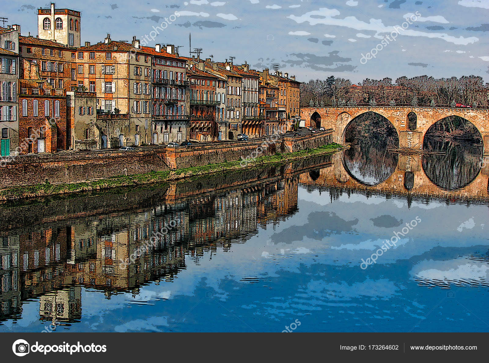 Montauban on Tarn — Stock Photo © ADonsky #173264602