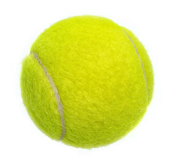 Nowa żółta piłka tenisowa, izolowana Zdjęcia Stockowe bez tantiem