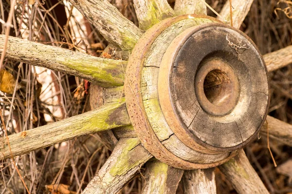 Старое винтажное колесо центрального узла — стоковое фото