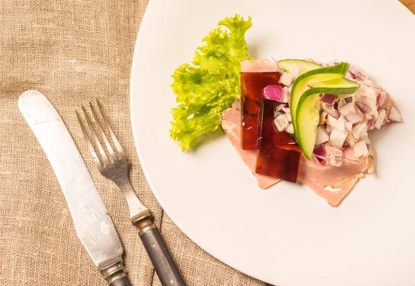 Δανική σπεσιαλιτέ και εθνικά πιάτα, υψηλής ποιότητας ανοικτό σάντουιτς — Φωτογραφία Αρχείου