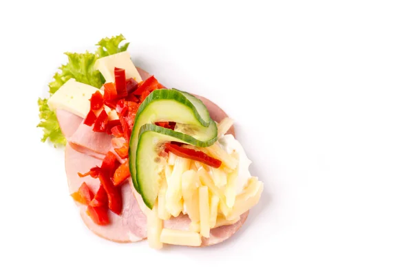 Danish specialties and national dishes, high-quality open sandwich — Stock Photo, Image