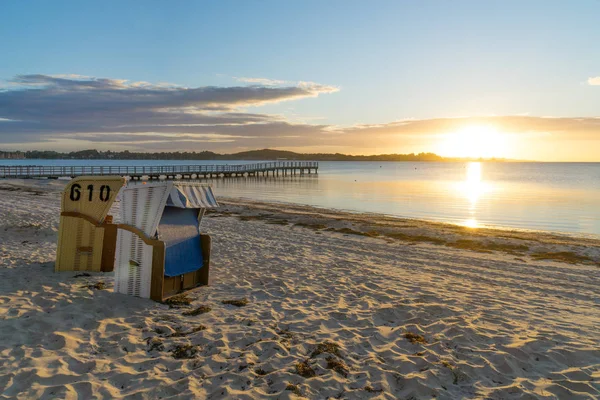 European Beach wicker chairs — Stock Photo, Image