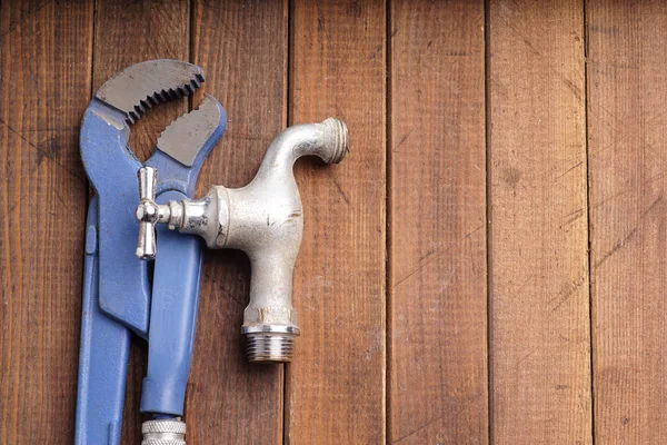 Klempner-Wasserhahn — Stockfoto