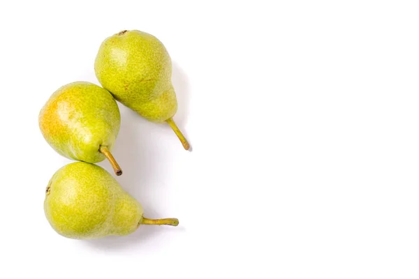 Group Organic Ripe Pears Isoalted White Background — Stock Photo, Image