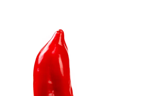 Snack Poivre Bio Rouge Bellpepper Isolé Sur Fond Blanc Photos De Stock Libres De Droits