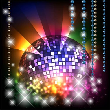 köpüklü disko topu. Gece parti