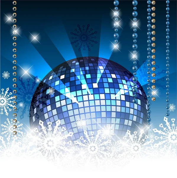 Bola disco de Navidad — Vector de stock