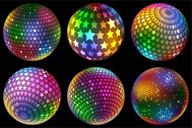 Disko topu ayarlayın farklı renkler ile