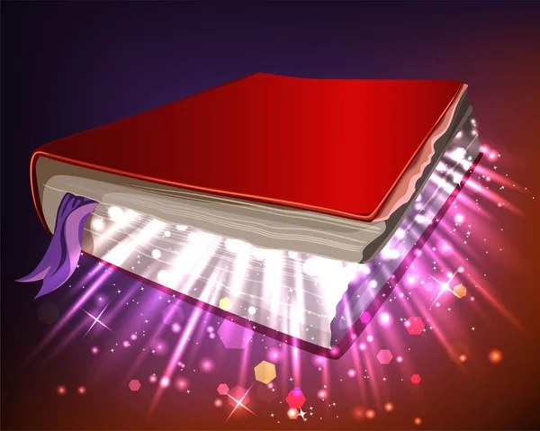 Buch mit magischen Kräften — Stockvektor