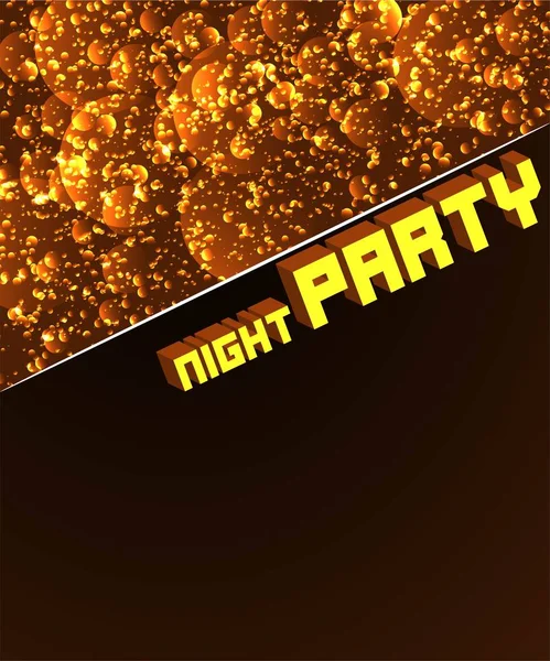 Night Party Design Invitation Card — Stock Vector