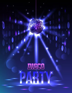 köpüklü disko topu. Gece parti