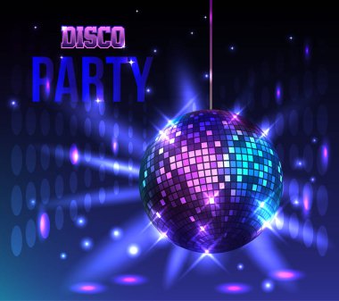 köpüklü disko topu. Gece parti