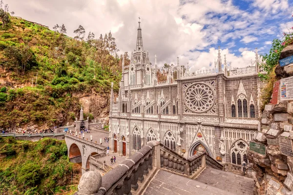 Santuario Católico Las Lajas, Colombia — Foto de Stock