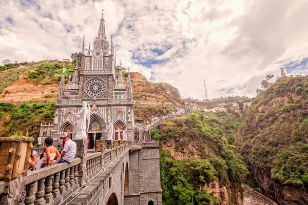 Santuario Las Lajas, Iglesia Católica, Colombia — Foto de Stock