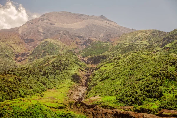 Крупним планом подання Тунґурауа вулкана, Південна Америка — стокове фото