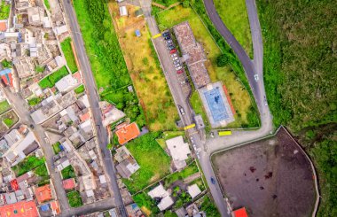 Banos De Agua Santa, Latin Amerika turistik şehir, üstten görünüm