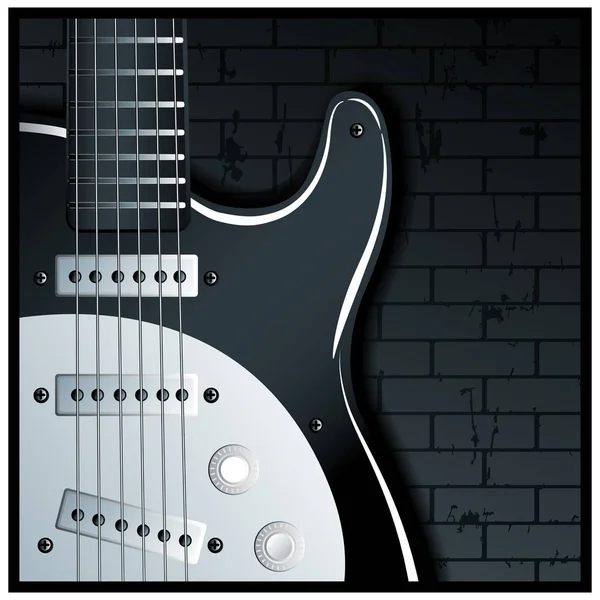 Gestileerde elektronische gitaar — Stockvector