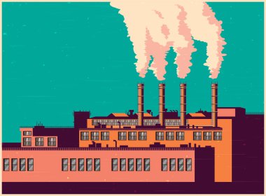 Retro tarzı stilize fabrikasını