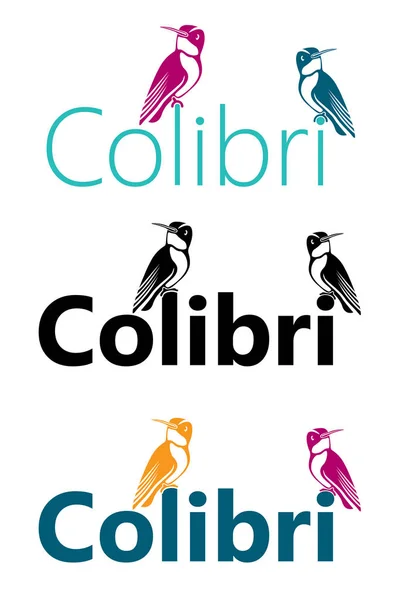Stilisiertes Kolibri-Logo — Stockvektor