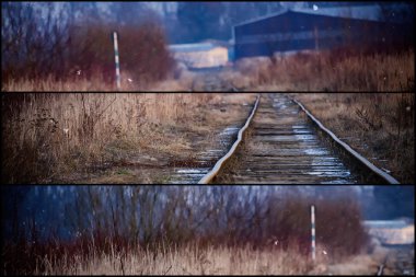 Retro demiryolu kompozisyon