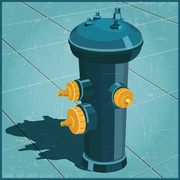 Požární hydrant retro styl — Stockový vektor