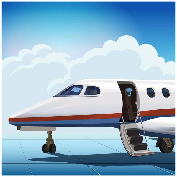 Modern business jet — Stock Vector