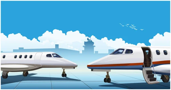 Modern Business Jets — Stock Vector