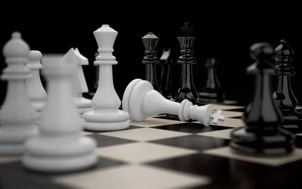 Vitória e derrota no xadrez — Fotografia de Stock