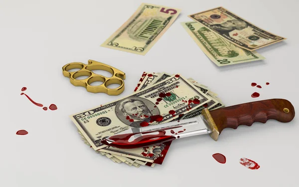 Blood and money — Stock Photo, Image