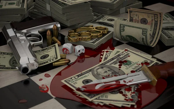 Пістолет, касет, кров і гроші. Ліцензовані фотографії