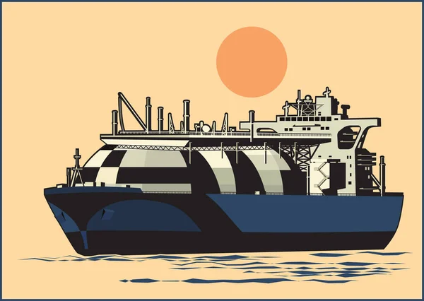 Δεξαμενόπλοιο φυσικού αερίου — Διανυσματικό Αρχείο