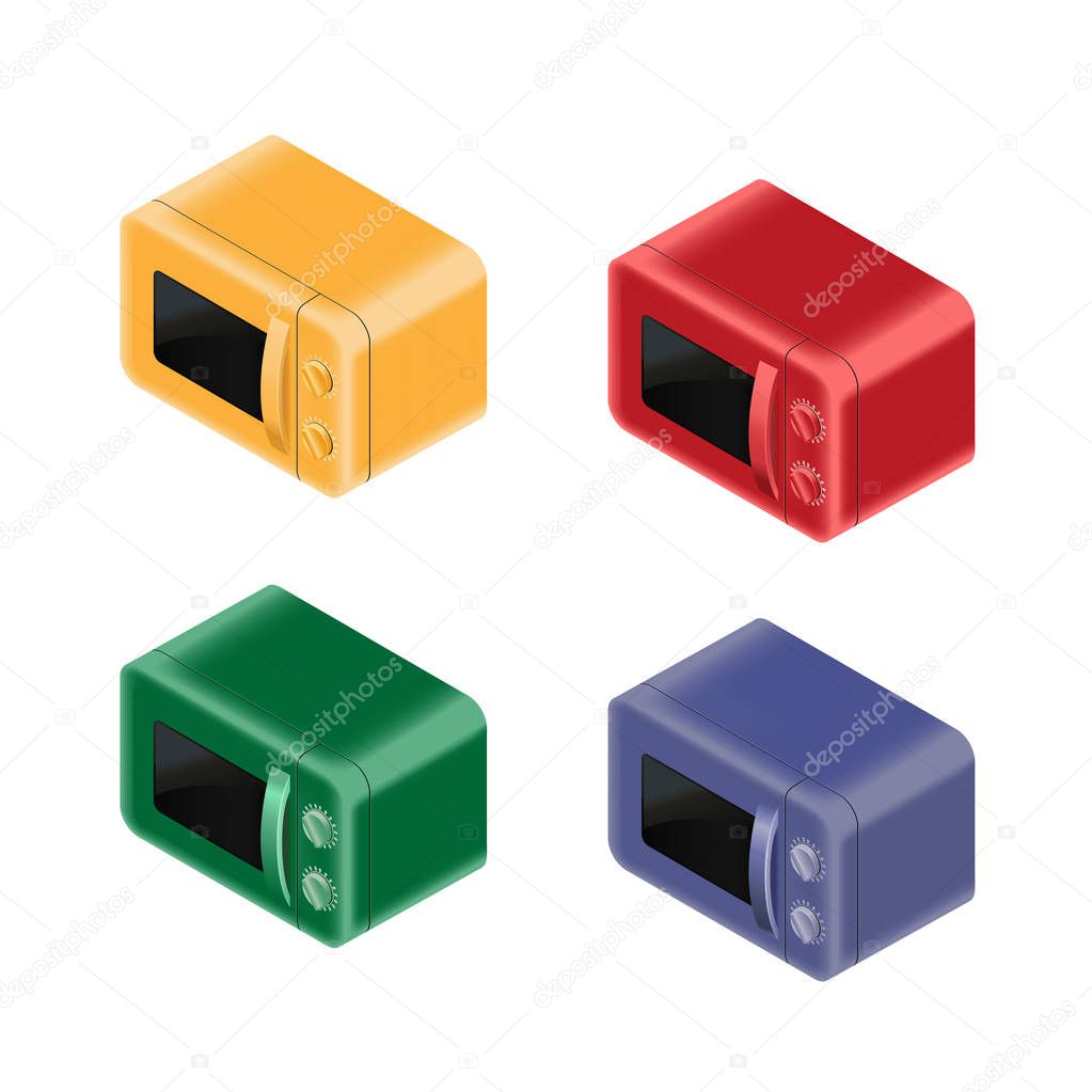 Colored microwaves set