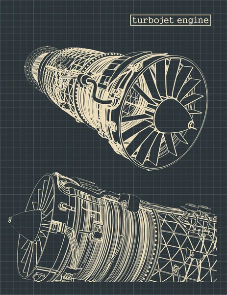 Motor turborreactor — Vector de stock