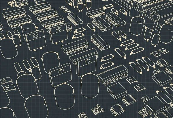 Microelectrónica — Vector de stock