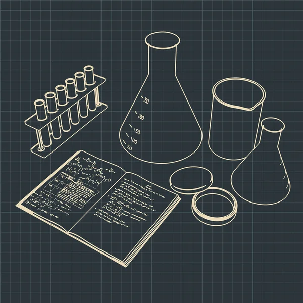 Лабораторное оборудование — стоковый вектор