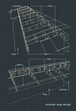 Airplane wings blueprint