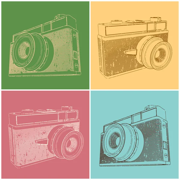 Vintage Film Camera — Stock Vector