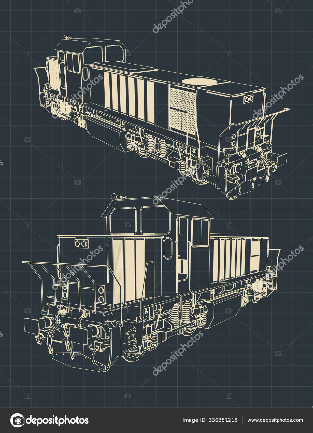 Чертежи Локомотивов Векторное Изображение ©blacklight_trace 336351218