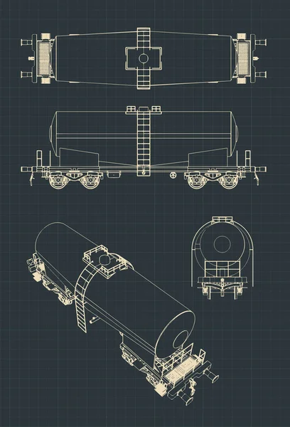 Tanque de vagones dibujos — Archivo Imágenes Vectoriales