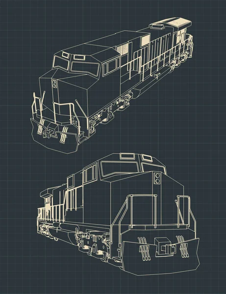 Modelo de locomotiva — Vetor de Stock