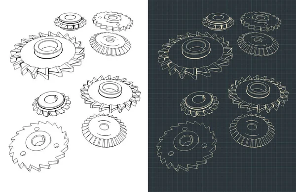 Kółka do cięcia i frezowania — Wektor stockowy