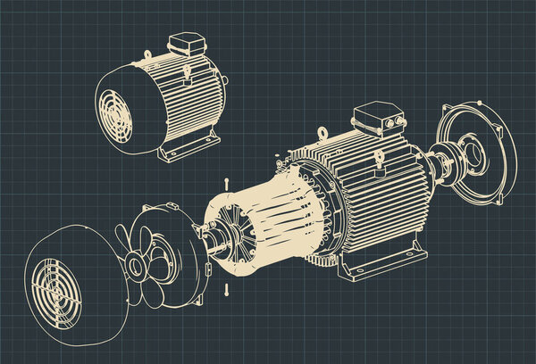 Разборные схемы электродвигателя
