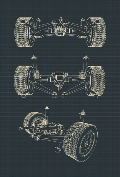 Suv schorsing — Stockvector