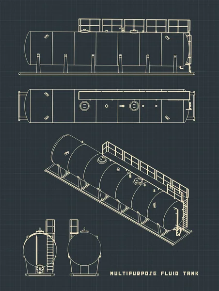 Depósito de fluido multiuso — Vector de stock