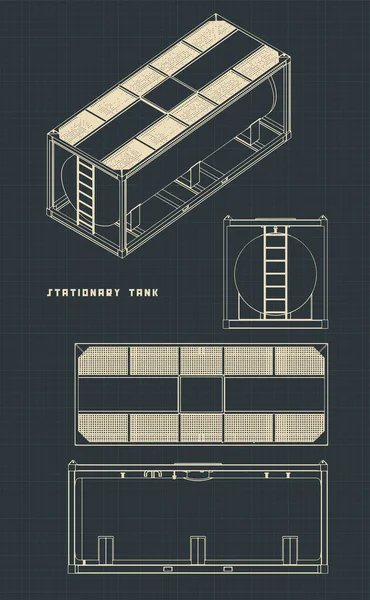 Tanque estacionario — Vector de stock