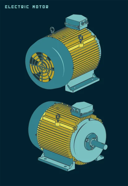 Elektrische motor illustratie — Stockvector